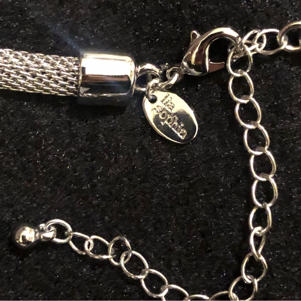 Statement Chocker Necklace Rhinestones Silvertone… - image 5